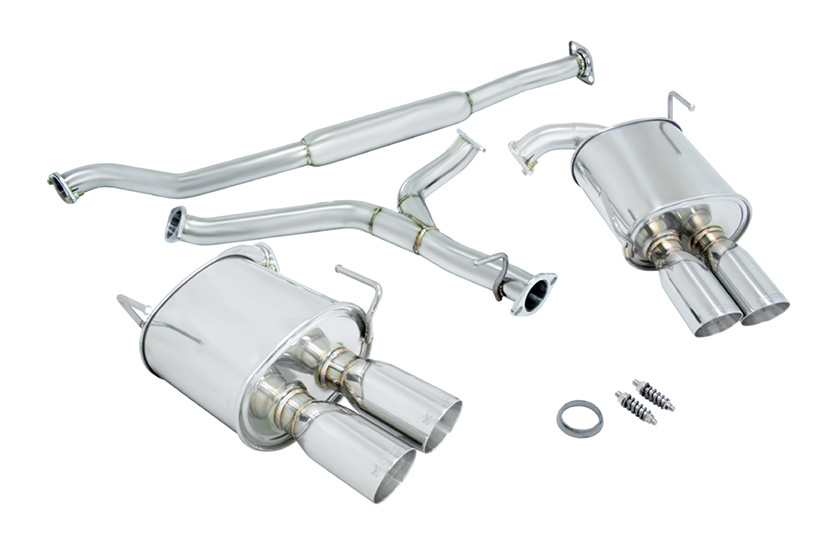 Megan Racing Catback Exhaust OE-RS Subaru WRX 11-14 (4 DR Only) Stainless Roll Tips
