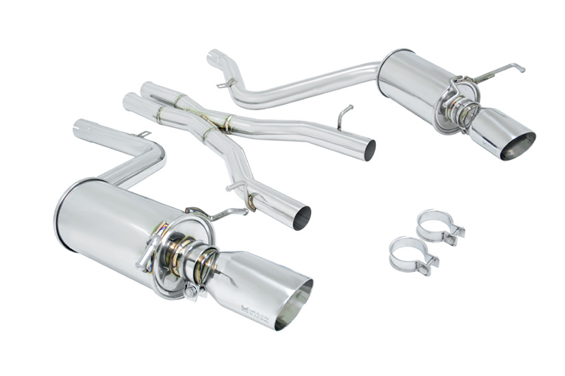 Megan Racing Catback Exhaust OE-RS Mercedes Benz C-Class C300/C350 V6 Sedan 08-14 Stainless Roll Tips