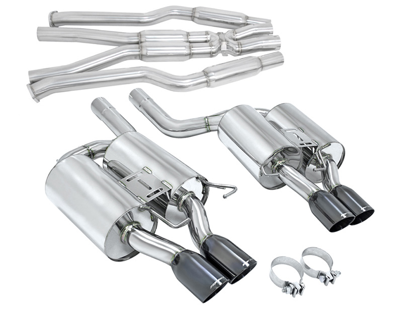 Megan Racing Axle Back Exhaust BMW E60 M5 05-10 Black Chrome Roll Tips