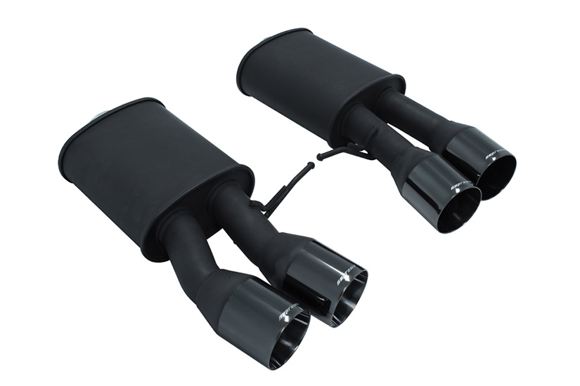 Megan Racing Axle Back Exhaust BMW F13 M6 Coupé 2013+, F06 M6 Gran Coupé 2014+ Black Chrome Roll Tips