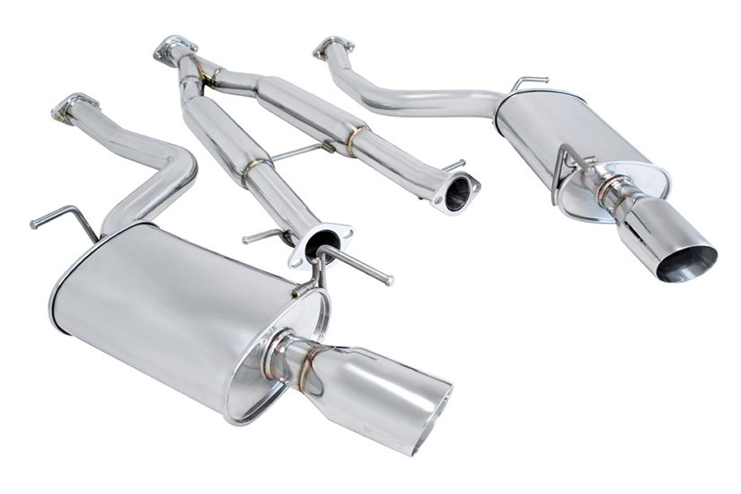 Megan Racing Catback Exhaust OE-RS Infiniti G35 07-08, G37 09-13 4Dr Sedan Stainless Roll Tips