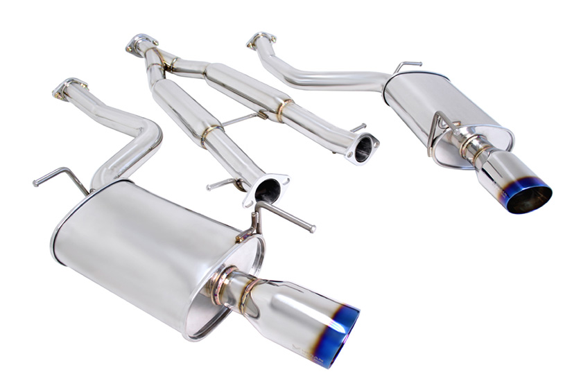Megan Racing Catback Exhaust OE-RS Infiniti G35 07-08, G37 09-13 4Dr Sedan Burnt Roll Tips