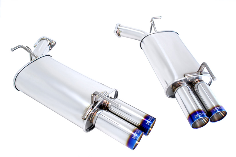 Megan Racing Axle Back Exhaust Infiniti M35/45 AWD/RWD 2006-2010 Burnt Roll Tips