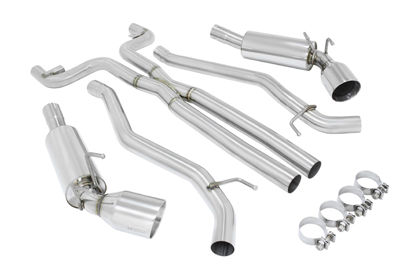Megan Racing Catback Exhaust OE-RS Chevrolet Camaro SS 2010-13 6.2L V8 Stainless Roll Tips