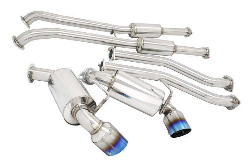 Megan Racing Catback Exhaust Drift Spec Nissan 370Z 2009+ - BLUE TI-TIPS