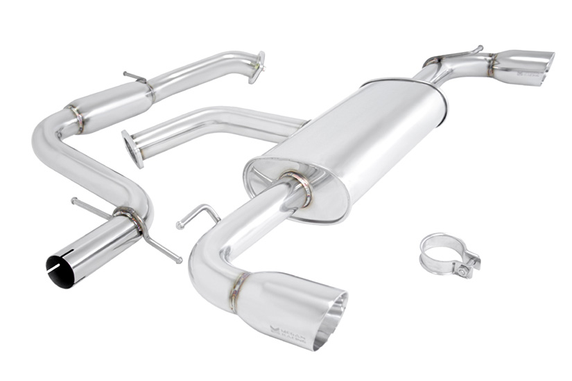 Megan Racing Catback Exhaust OE-RS VW Golf GTI (MK6) 2010-13 Stainless Roll Tips