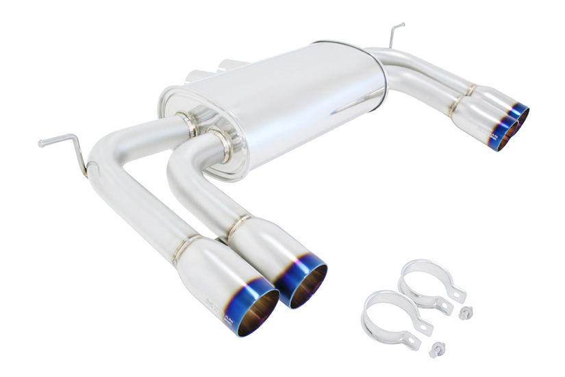 Megan Racing Axle Back Exhaust BMW X5M 2010-13, X6M 2010-14 Burnt Roll Tips (Do not fit regular X5)