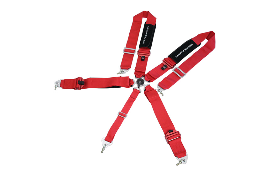 Megan Racing 3 Inch 5-Point Racing Harness (Red)
