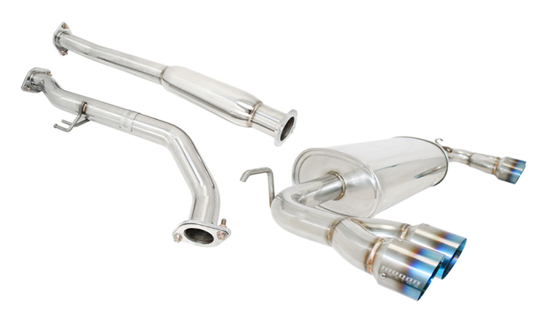 Megan Racing Catback Exhaust Turbo Type Hyundai Genesis Coupe 2010+ 2.0 Turbo Blue Titanium Tips