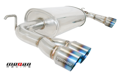 Megan Racing Axle Back Exhaust Hyundai Genesis Coupe 2010-12 2.0 Turbo/V6 Blue Titanium Tips