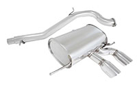 Megan Racing Catback Exhaust Turbo Type VW Golf R 2.0 Turbo 2012-13 Stainless Roll Tips