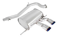 Megan Racing Catback Exhaust Turbo Type VW Golf R 2.0 Turbo 2012-13 Burnt Roll Tips