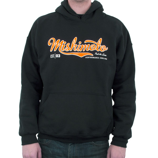 Mishimoto Athletic Script Hoodie, Black X-Large