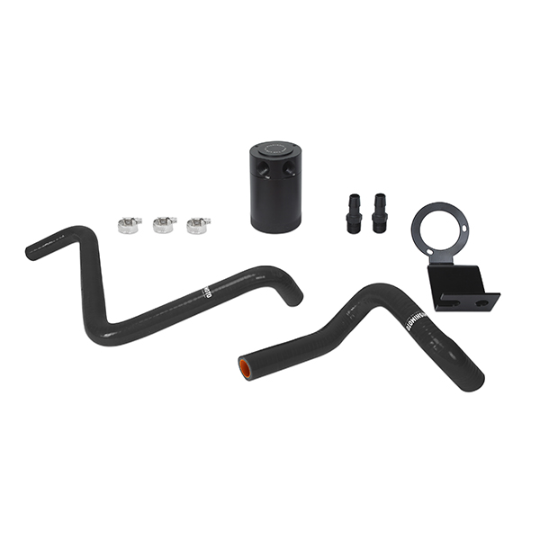 Mishimoto Subaru BRZ / Scion FR-S Baffled Oil Catch Can, PCV Side, 2013+ Black Hoses