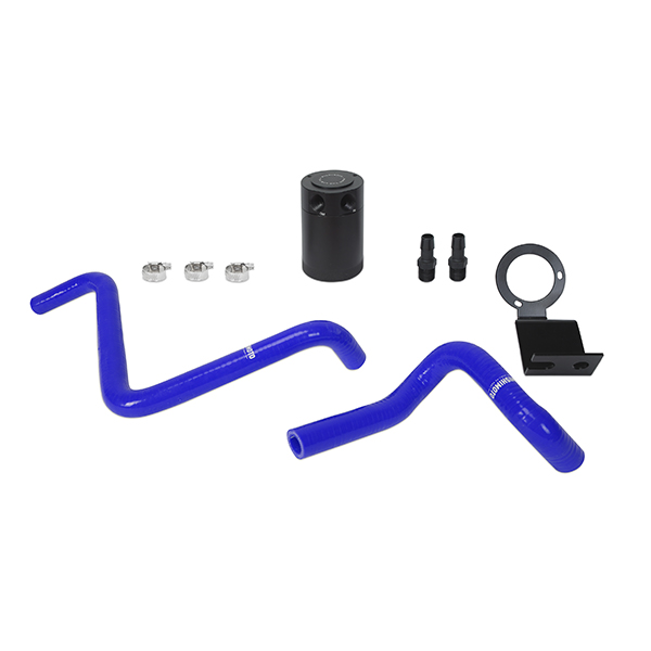 Mishimoto Subaru BRZ / Scion FR-S Baffled Oil Catch Can, PCV Side, 2013+ Blue Hoses