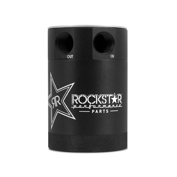 Mishimoto Rockstar Compact Two-Port Baffled Oil Catch Can, Limited Edition 