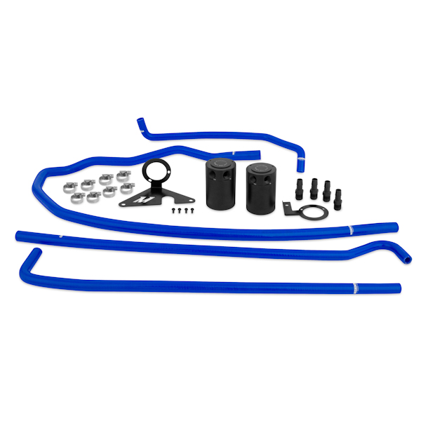 Mishimoto Subaru WRX Baffled Oil Catch Can System, 2015+ Blue 