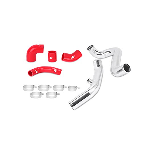 Mishimoto Mitsubishi Lancer Evolution 7/8/9 Intercooler Pipe Kit, 2001-2007 Upper Pipes, Red Couplers 