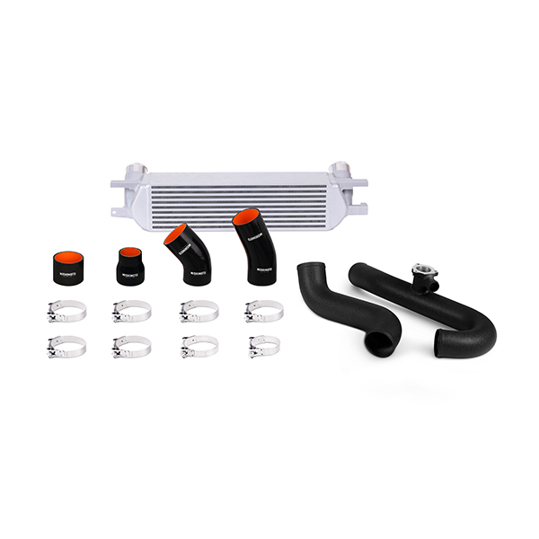 Mishimoto Ford Mustang EcoBoost Performance Intercooler Kit, 2015+ Black Pipes Silver Intercooler