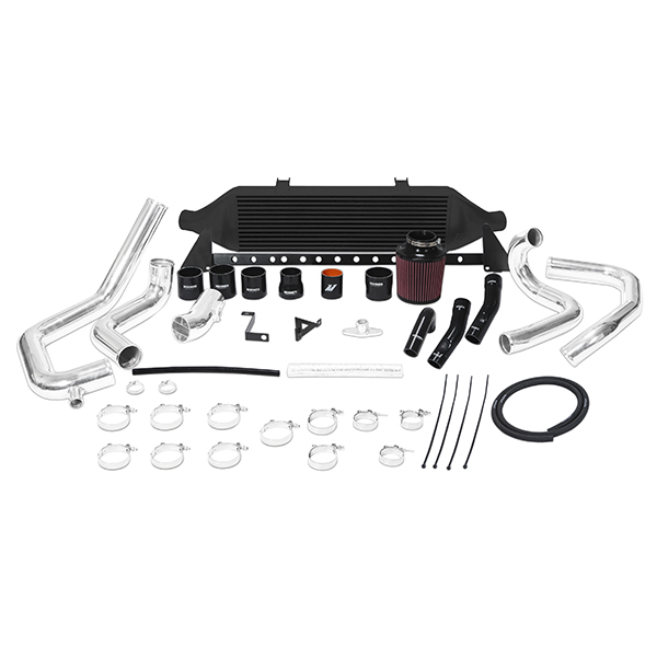 Mishimoto Subaru STI Front-Mount Intercooler Kit, 2008–2014 Black Cooler, Added Intake