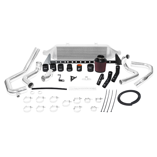 Mishimoto Subaru STI Front-Mount Intercooler Kit, 2008–2014 Silver Cooler, Added Intake