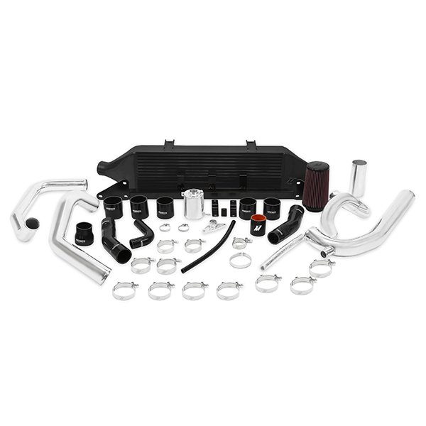 Mishimoto Subaru WRX/STI Front-Mount Intercooler Kit, 2001–2007 Black Cooler, Silver Intake 