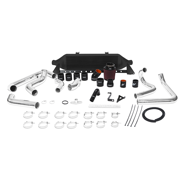 Mishimoto Subaru WRX Front-Mount Intercooler Kit, 2008–2014 Black Cooler, Added Intake