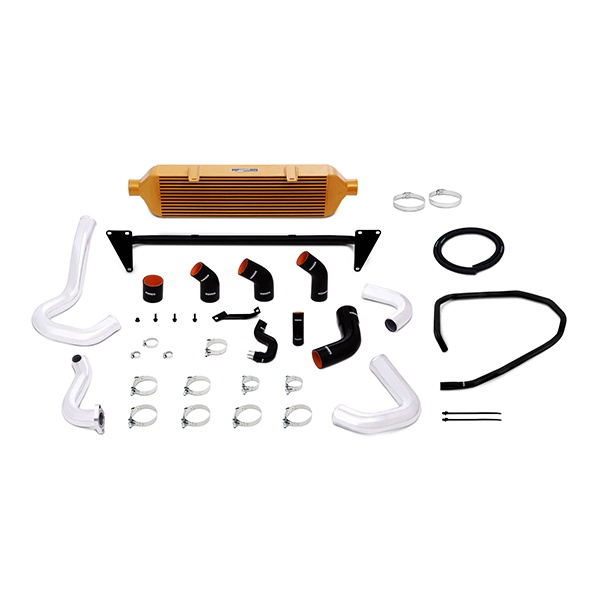 Mishimoto Subaru WRX Front-Mount Intercooler Kit, 2015+ Polished Piping Gold Intercooler