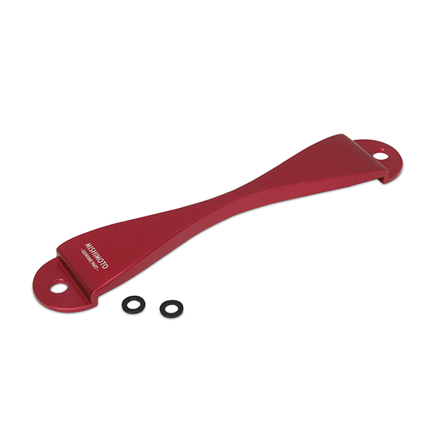 Mishimoto Subaru CNC Battery Tie-Down Red
