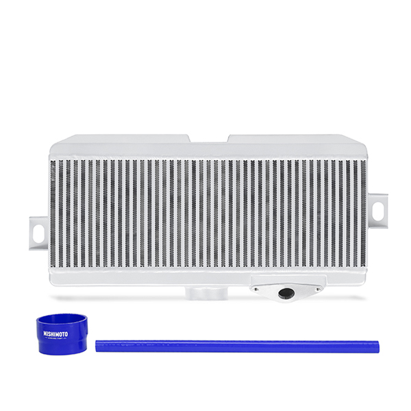Mishimoto Subaru WRX STI Performance Top-Mount Intercooler Kit, 2008–2015 Silver Cooler, Blue Hoses 