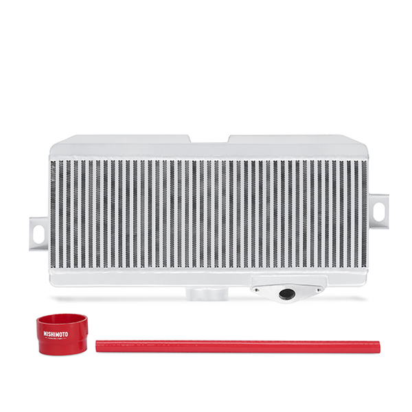 Mishimoto Subaru WRX STI Performance Top-Mount Intercooler Kit, 2008–2015 Silver Cooler, Red Hoses 