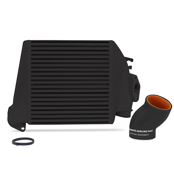 Mishimoto Subaru WRX Top-Mount Intercooler, 2008–2014 Black Cooler Black Hoses