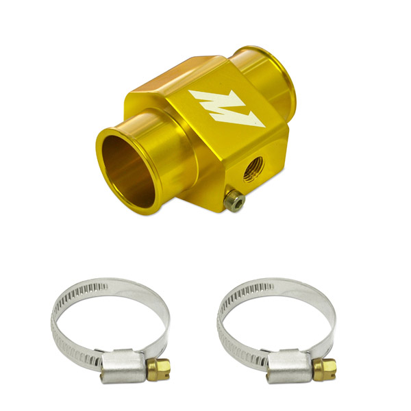 Mishimoto Water Temperature Sensor Adapter - 30mm - Black, Silver, Gold Gold 