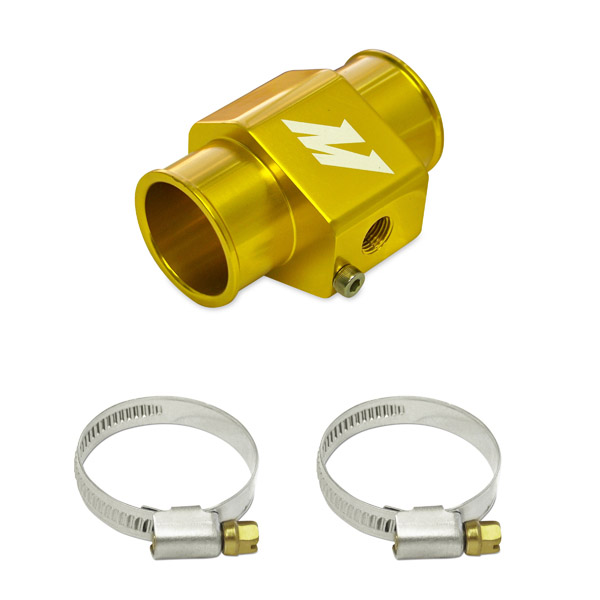 Mishimoto Water Temperature Sensor Adapter - 32mm - Black, Silver, Gold Gold 
