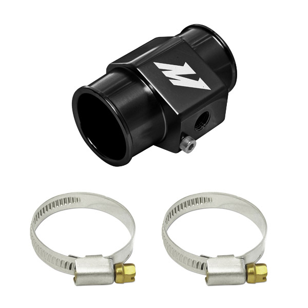 Mishimoto Water Temperature Sensor Adapter - 38mm - Black or Silver Black 