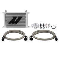 Mishimoto Universal Oil Cooler Kit, 25-Row Silver Non-Thermostatic 