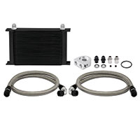 Mishimoto Universal Oil Cooler Kit, 25-Row Black Non-Thermostatic
