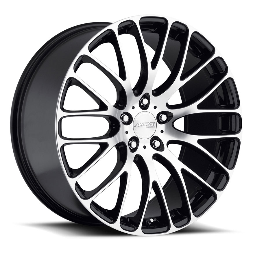 MRR HR6  Wheel Rim 20x10.5 5x114.3/ 5x120 ET25  66.6 Black Diamond Cut