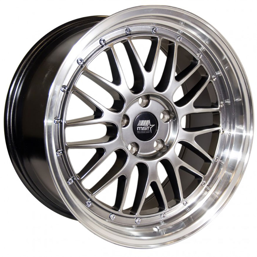 MST LeMan Wheel Rim 19x9.5 5x114.3 ET35 73.1 Hyper Black w/Machined Lip