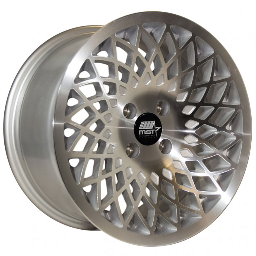 MST Lotus Wheel Rim 15x8 4x100 ET25 73.1 Silver w/Machined Face