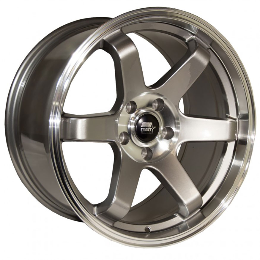 MST MT01 Wheel Rim 18x9.5 5x100 ET35 73.1 Gunmetal w/Machined Lip