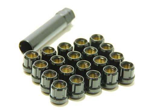 MUTEKI LUG NUTS SPLINE 12X1.25 OPEN DEEP BLACK
