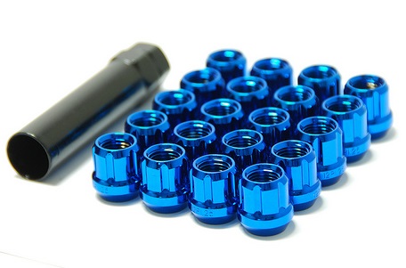 MUTEKI LUG NUTS SPLINE 12X1.25 OPEN BLUE