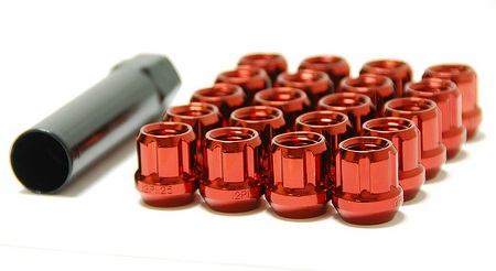 MUTEKI LUG NUTS SPLINE 12X1.50 OPEN RED