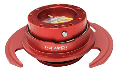 NRG  Quick Release Kit Gen 3.0 - Red Metal Body/Red Ring w/ Handles
