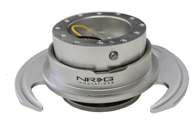 NRG  Quick Release Kit Gen 3.0 - Silver Body/Silver Ring w/Handles