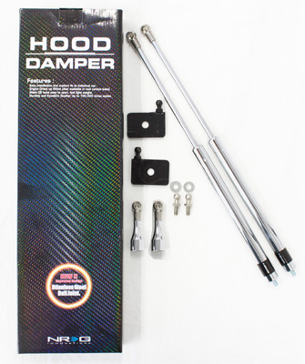 NRG Hood Damper Kit Polished 96-00 Honda Civic