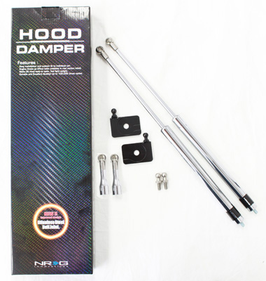 NRG Hood Damper Kit Polished 93-97 Mazda RX7