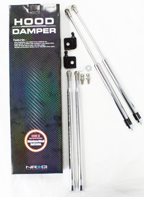 NRG Hood Damper Kit Polished 89-94 240SX S13 