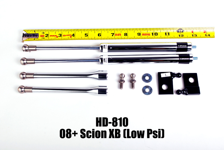 NRG Hood Damper Kit Polished 08+ Scion xB